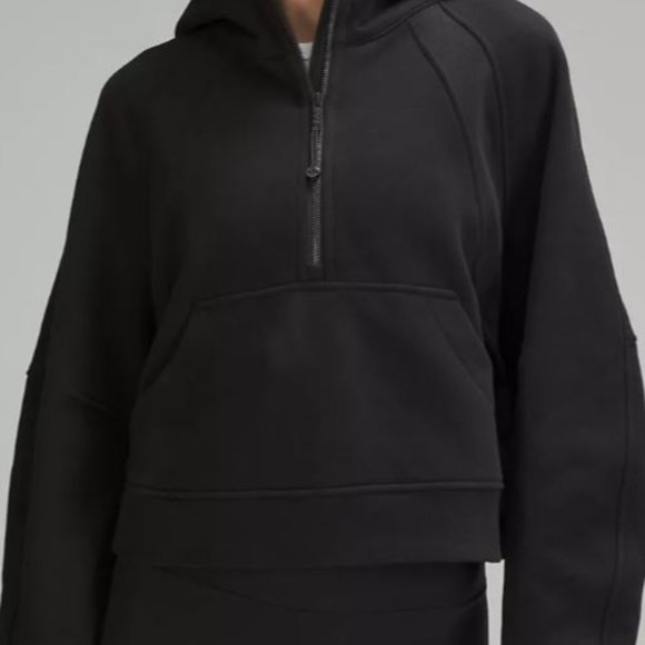 lululemon athletica Sweaters - NWOT Lululemon Scuba Oversized Half-Zip Black Fleece Hoodie